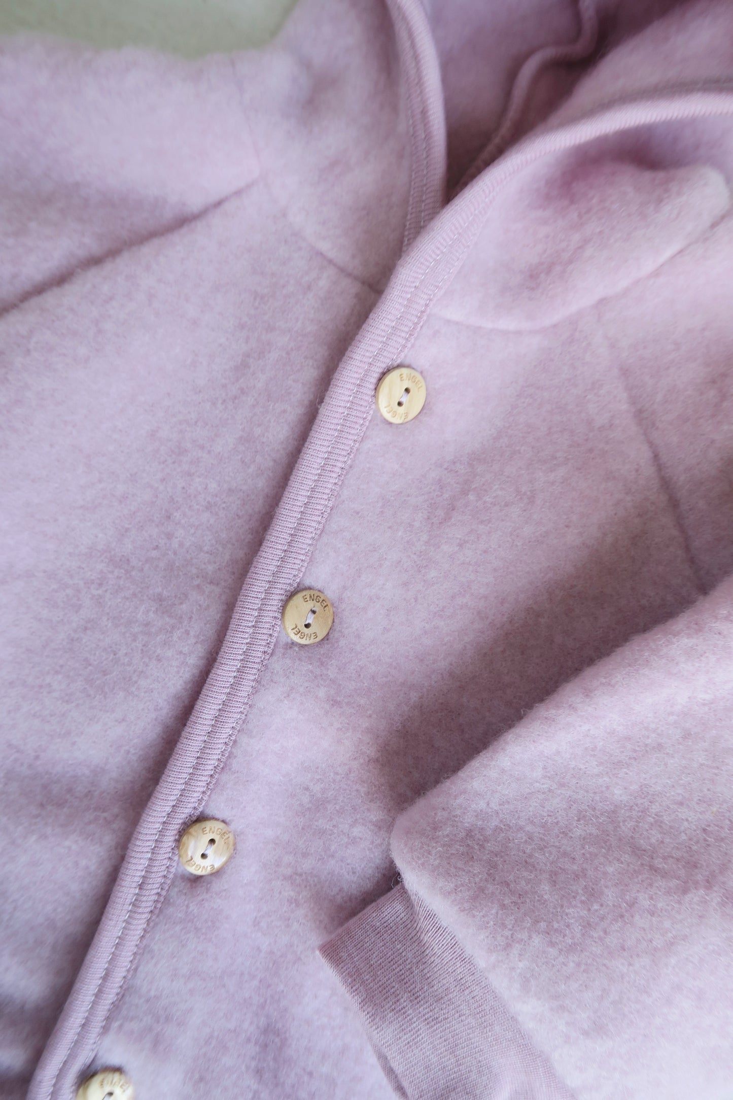 Engel - Uld fleece jakke - Rosewood Mélange