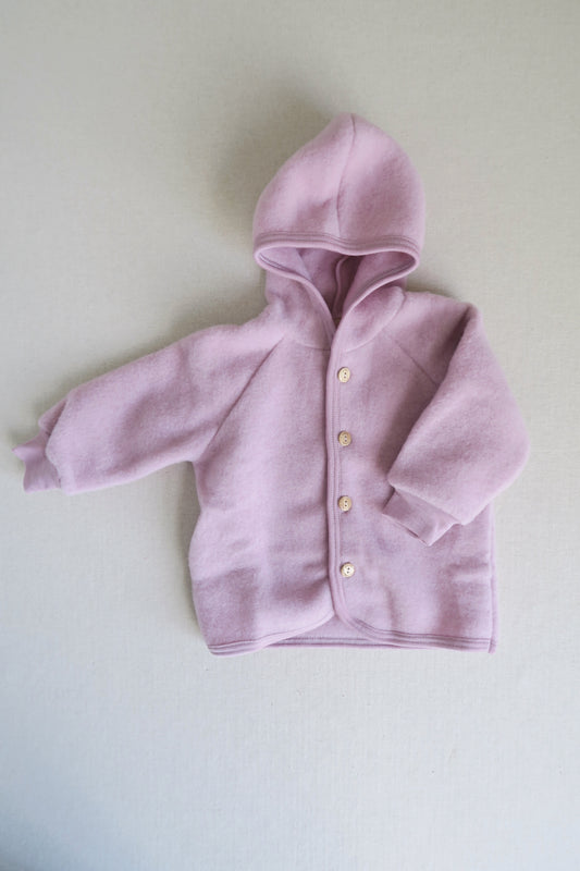 Engel - Uld fleece jakke - Rosewood Mélange