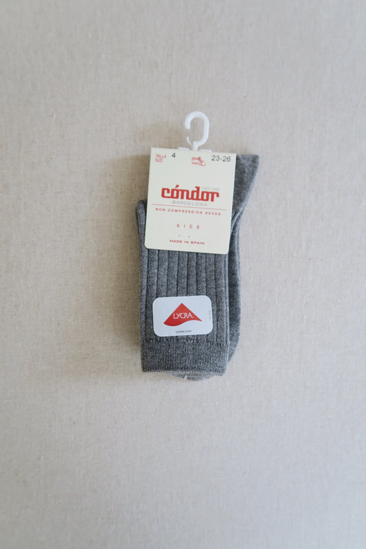 Cóndor - Cotton rib socks - 230 / Dark Grey