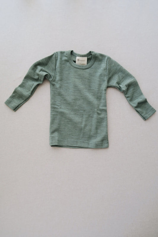 Engel - Uld/silke bluse - Salvie