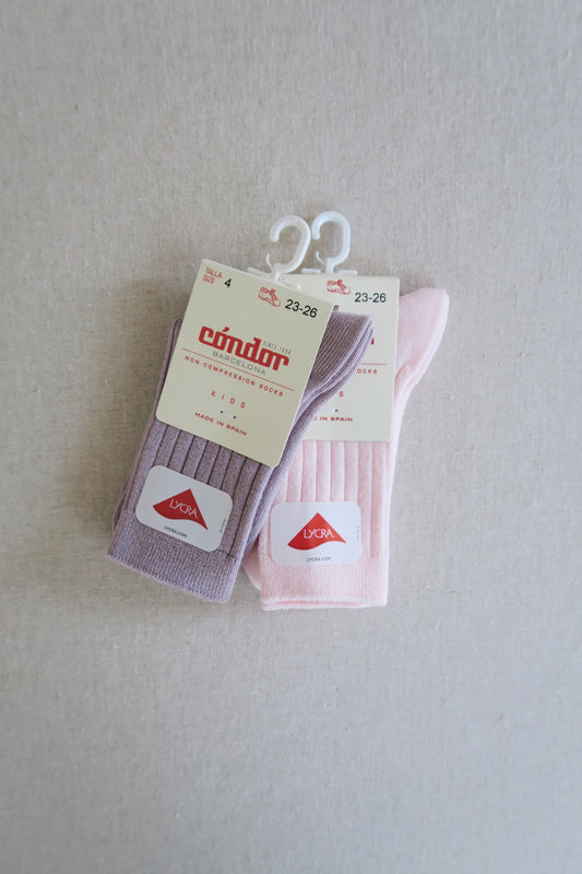Cóndor - Cotton rib socks - 500 / Pink