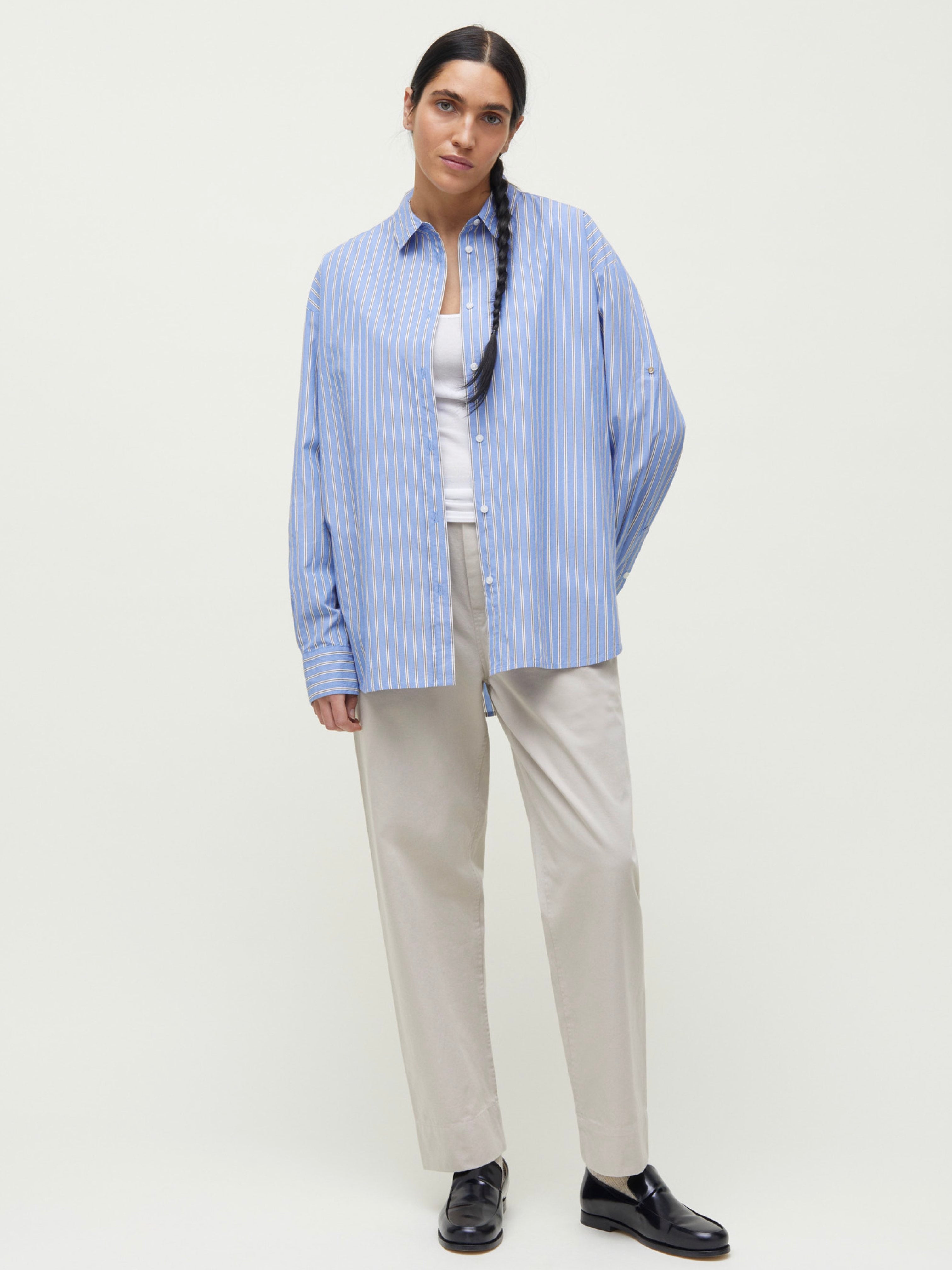 Aiayu - Shirt striped - Mix baby blue – Poppel shop