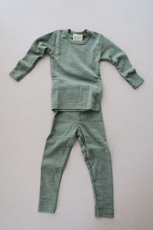 Engel - Uld/silke bluse - Salvie
