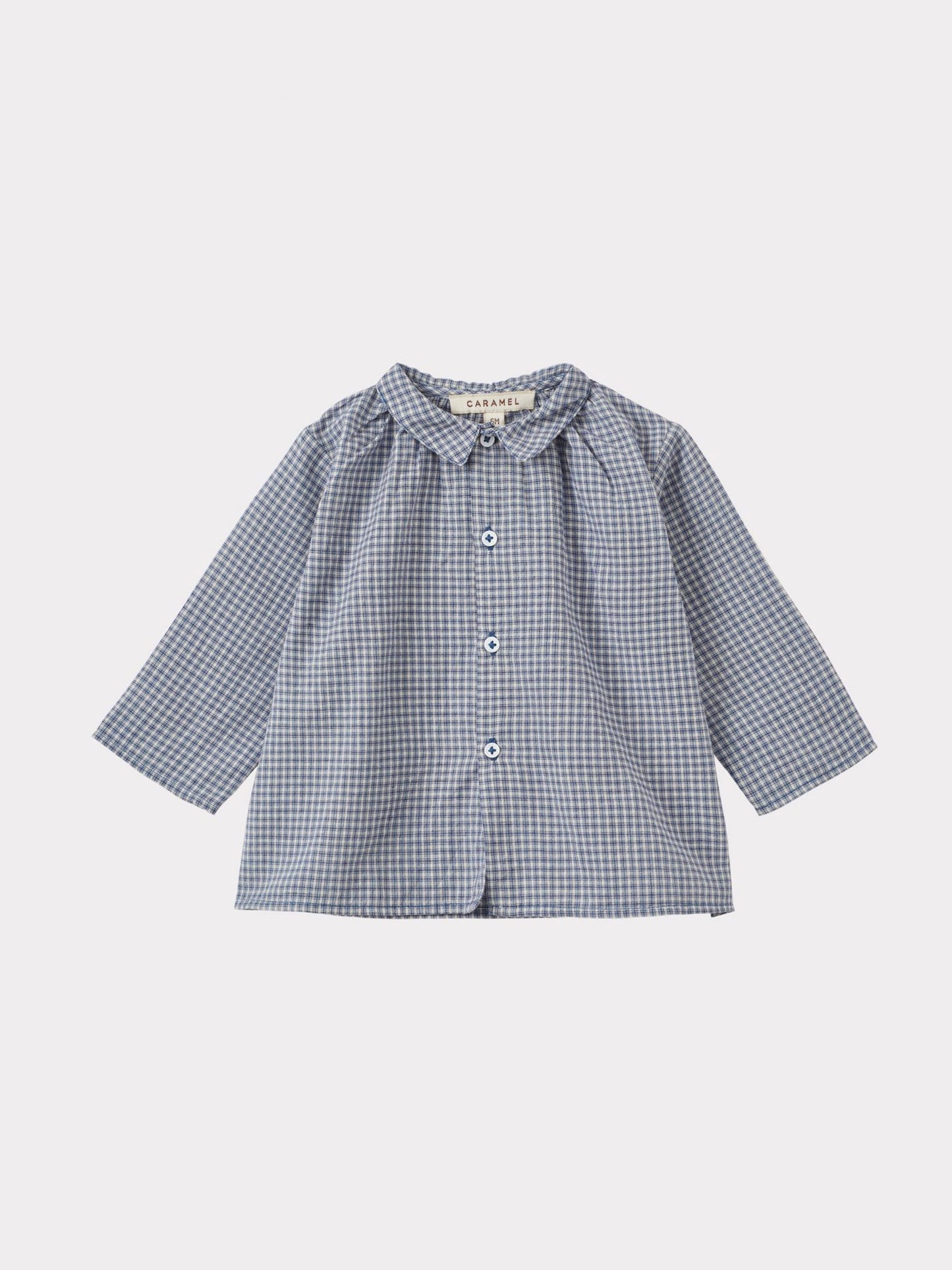 Caramel - Aloe shirt - Blue micro check