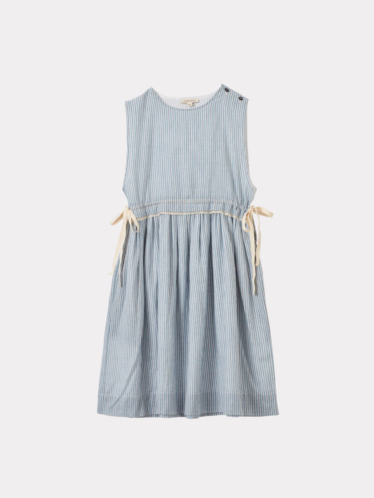 Caramel - Colima Dress - Light blue stripe
