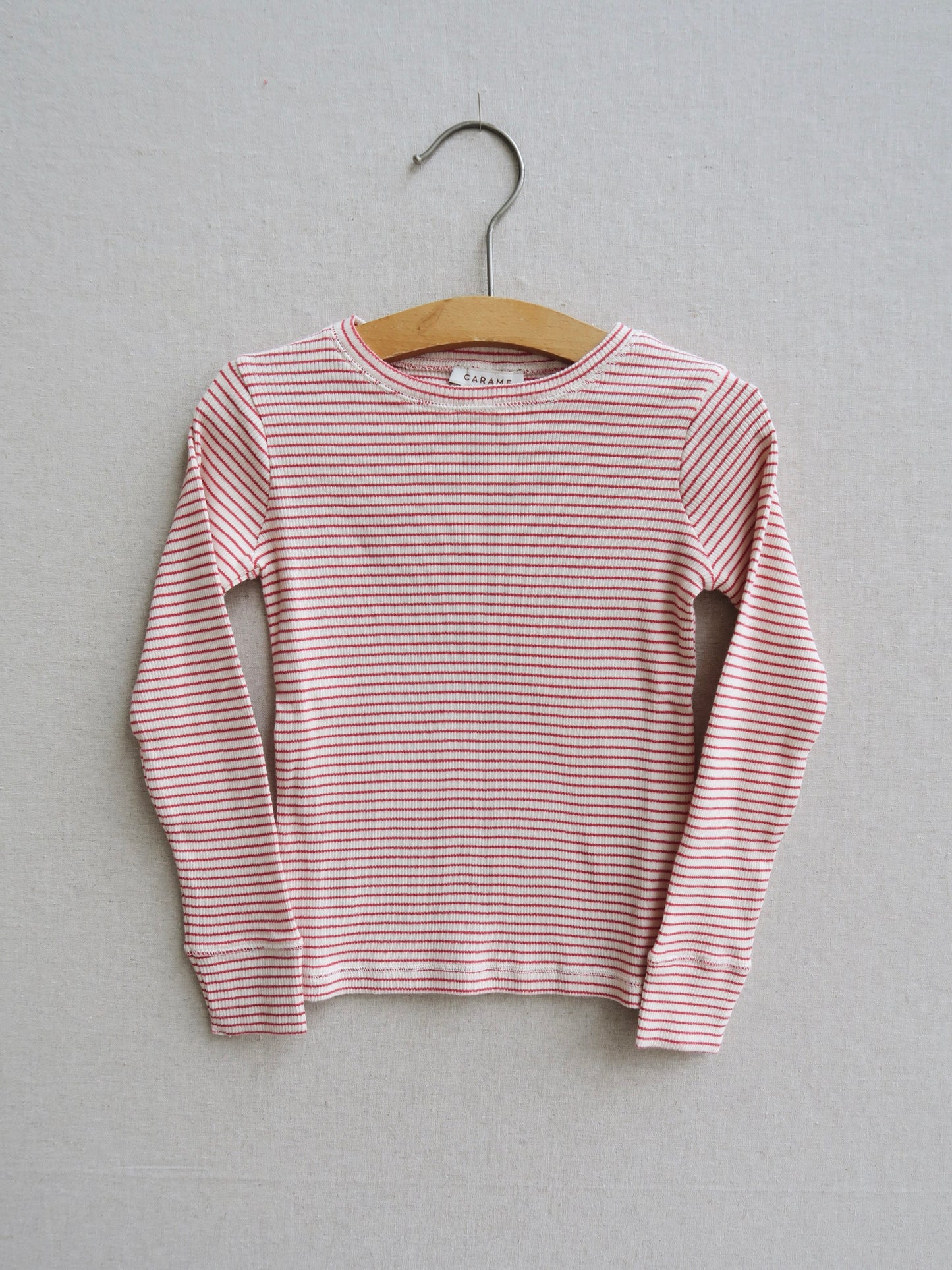 Caramel - Kishon T-shirt - Redcurrant/Cream stripe