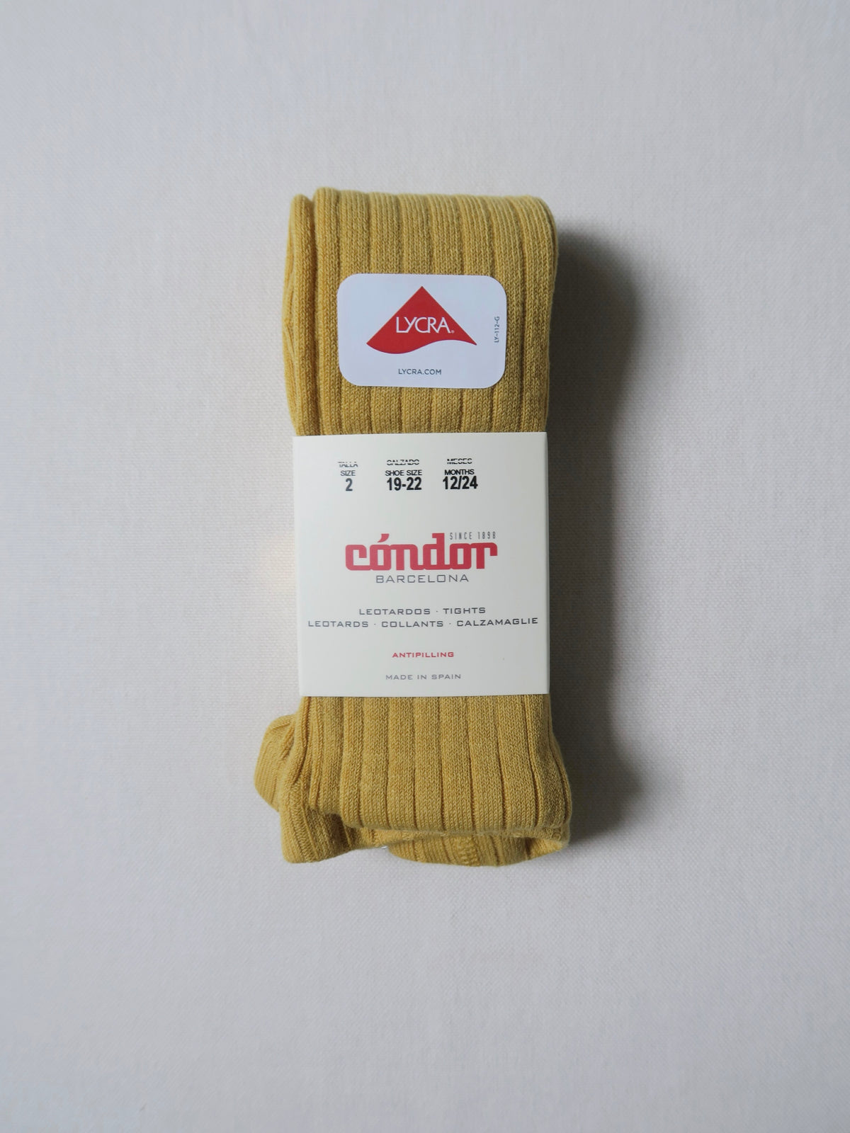 Cóndor - Cotton rib tights - 629 / Mustard