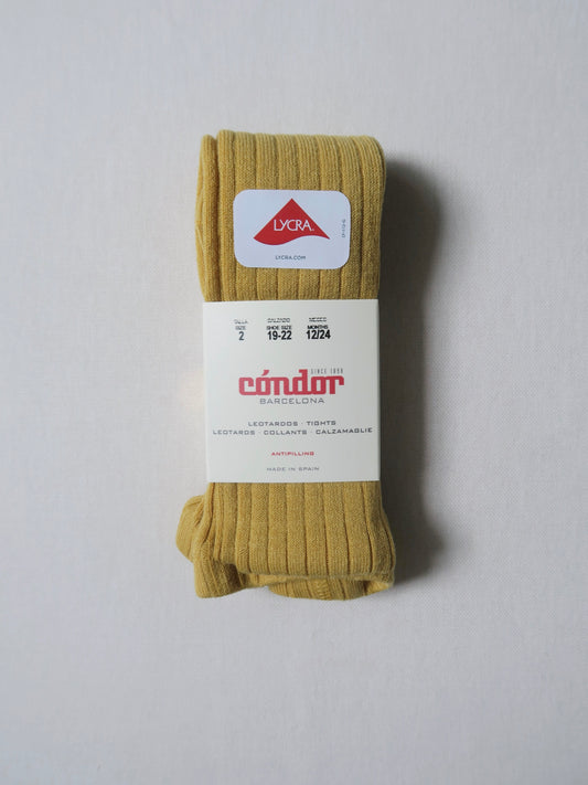 Cóndor - Cotton rib tights - 629 / Mustard