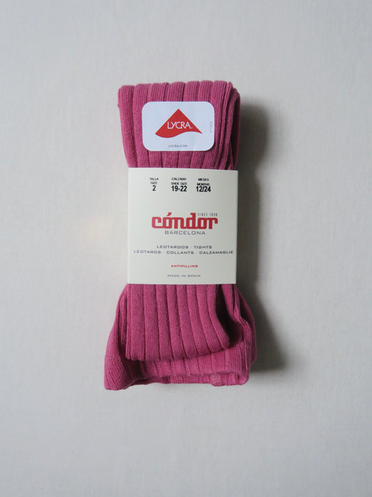 Cóndor - Cotton rib tights - 558 / Beet