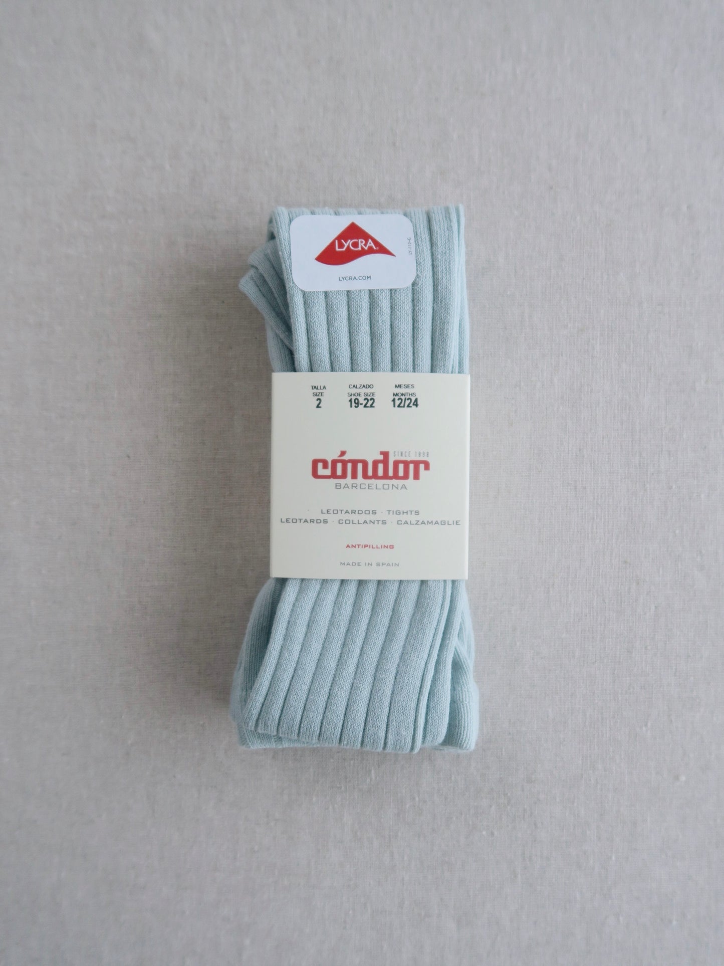 Cóndor - Cotton rib tights - 495 / Sea Mist