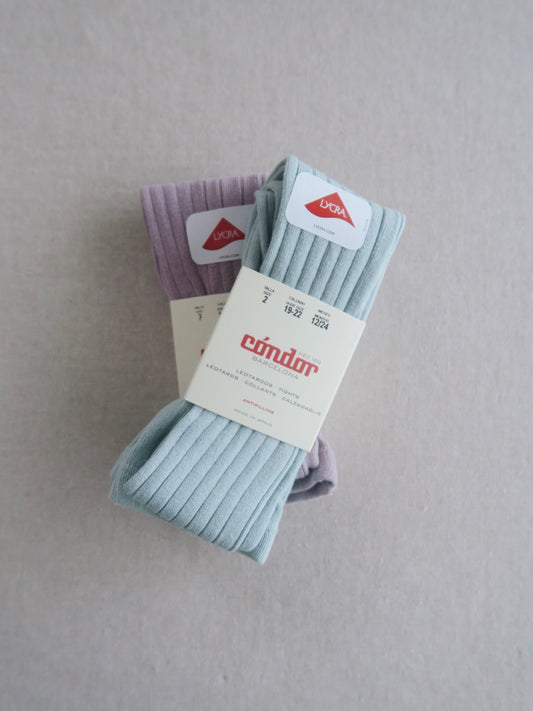 Cóndor - Cotton rib tights - 495 / Sea Mist