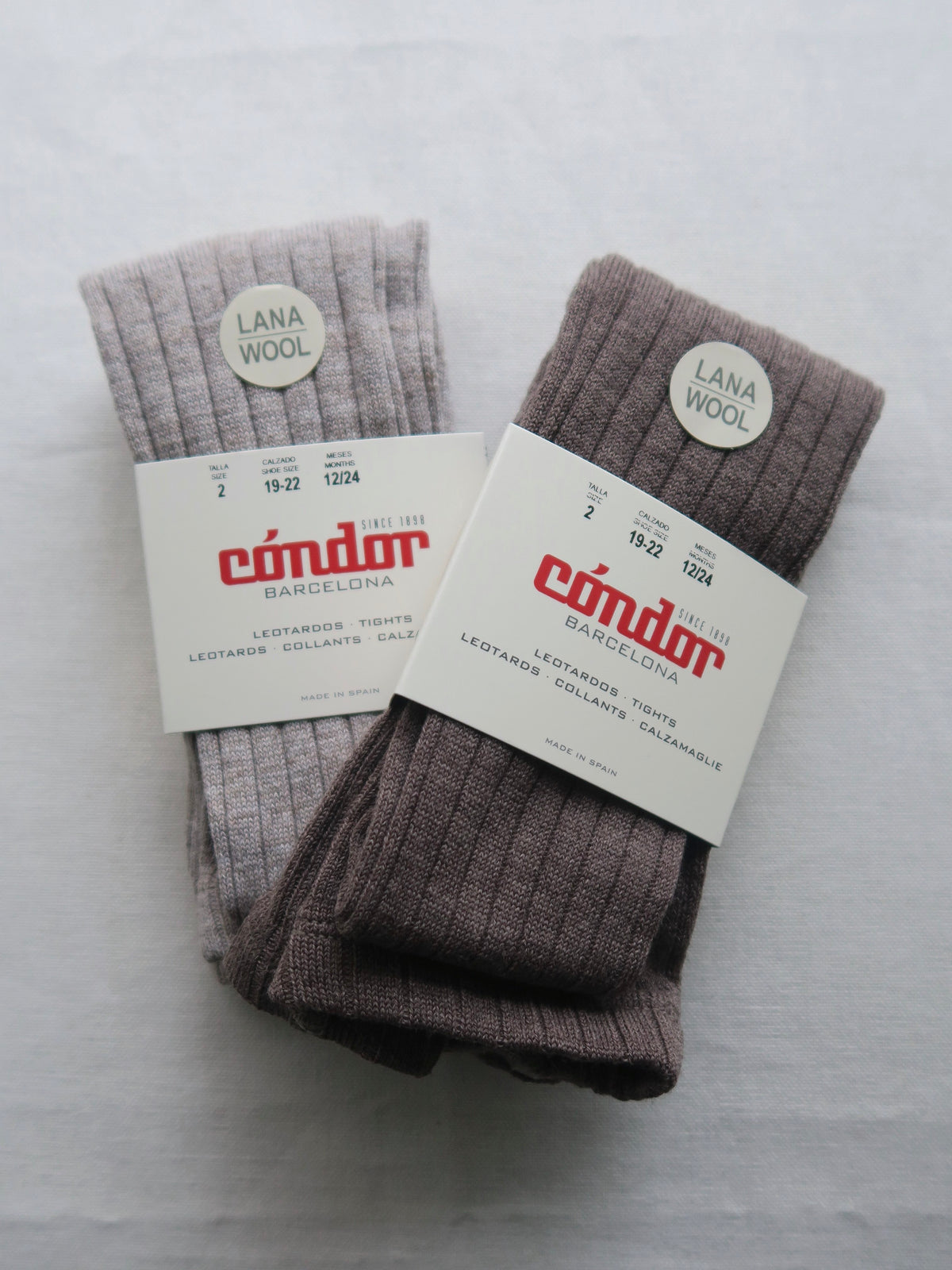 Cóndor - Merino wool-blend rib tights - 901 / Nougat