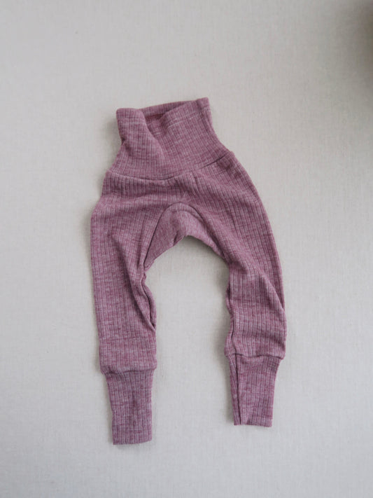 Cosilana - Bomuld/uld/silke baby bukser - Burgundy