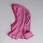 Cosilana - Uld/silke balaclava - Pink/natur