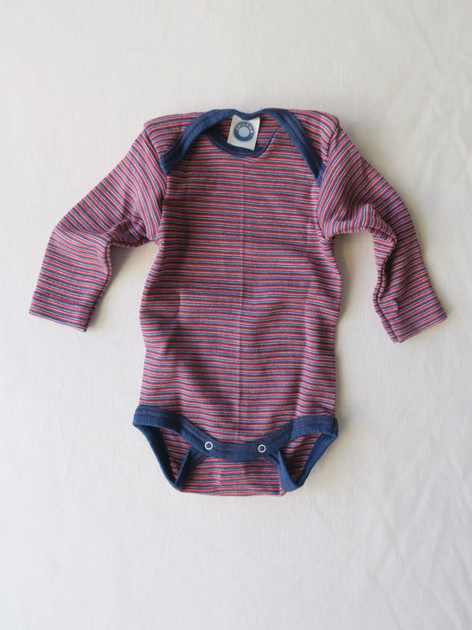 Cosilana - Uld/silke body - Navy/rød/natur