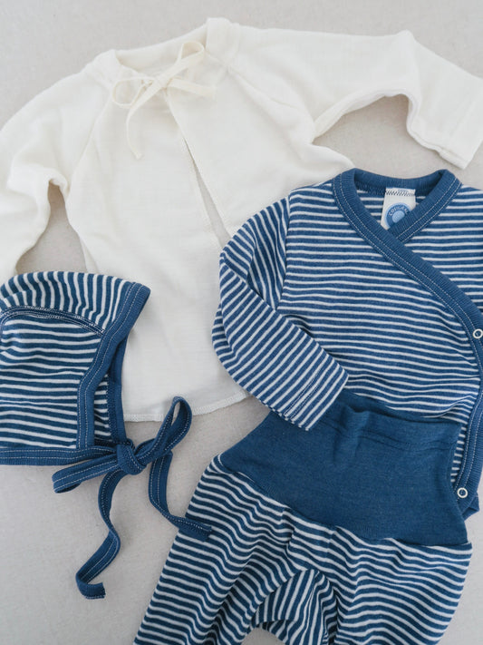 Cosilana - Uld/silke kyse - Navy/natur