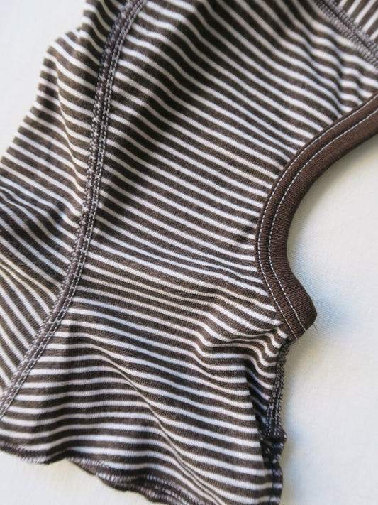 Cosilana - Wool/silk balaclava - Brown/natur
