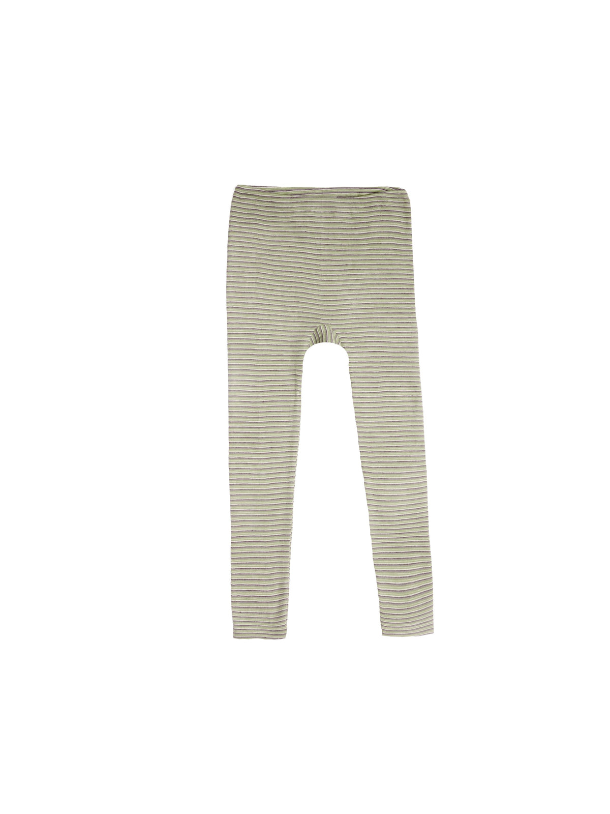 Cosilana - Wool/silk leggings - Green/plum/nature