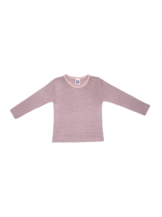 Cosilana - Uld/silke bluse - Rose/blomme
