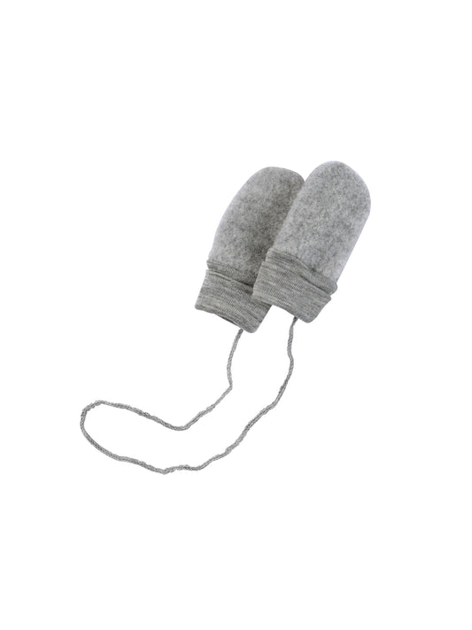 Engel - Wool/fleece mittens - Grey Melange