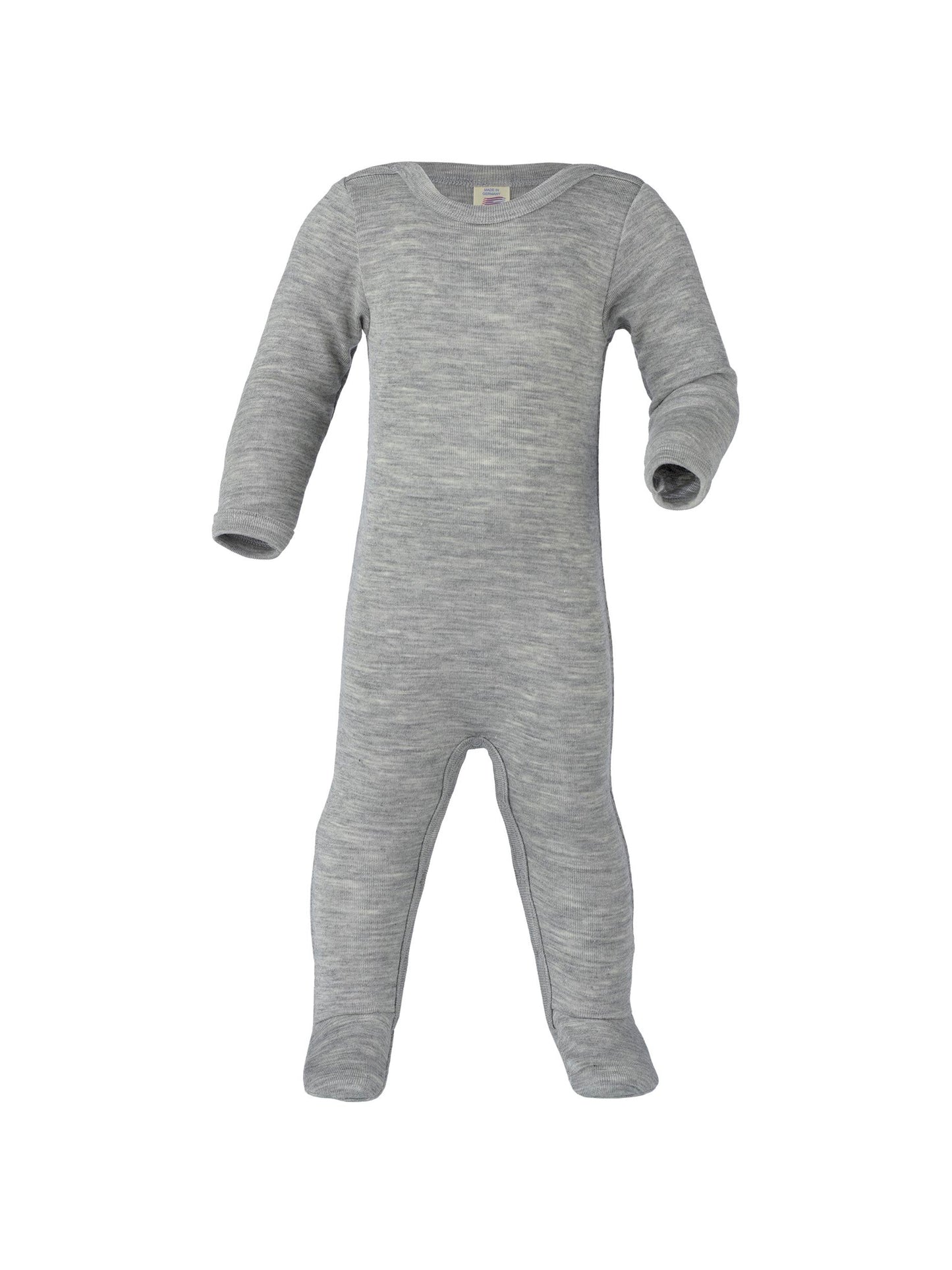Engel - Wool/silk sleep overall - Grey melange
