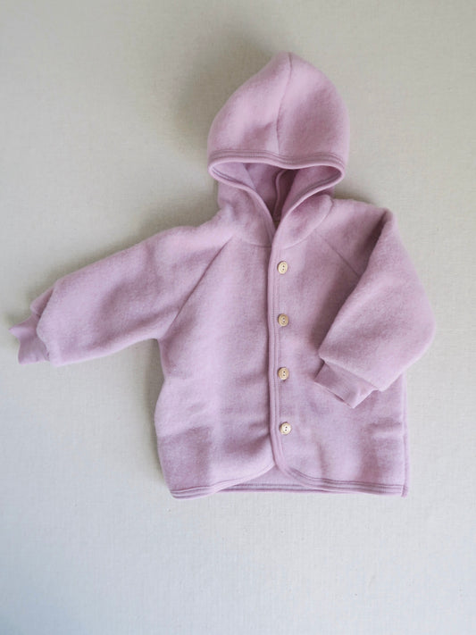 Engel - Uld fleece jakke - Rosewood Mélange