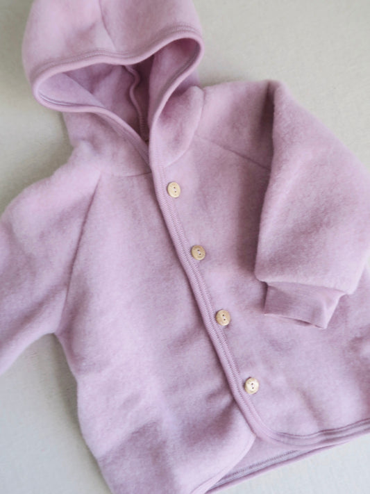 Engel - Uld fleece jakke - Rosewood Mélange