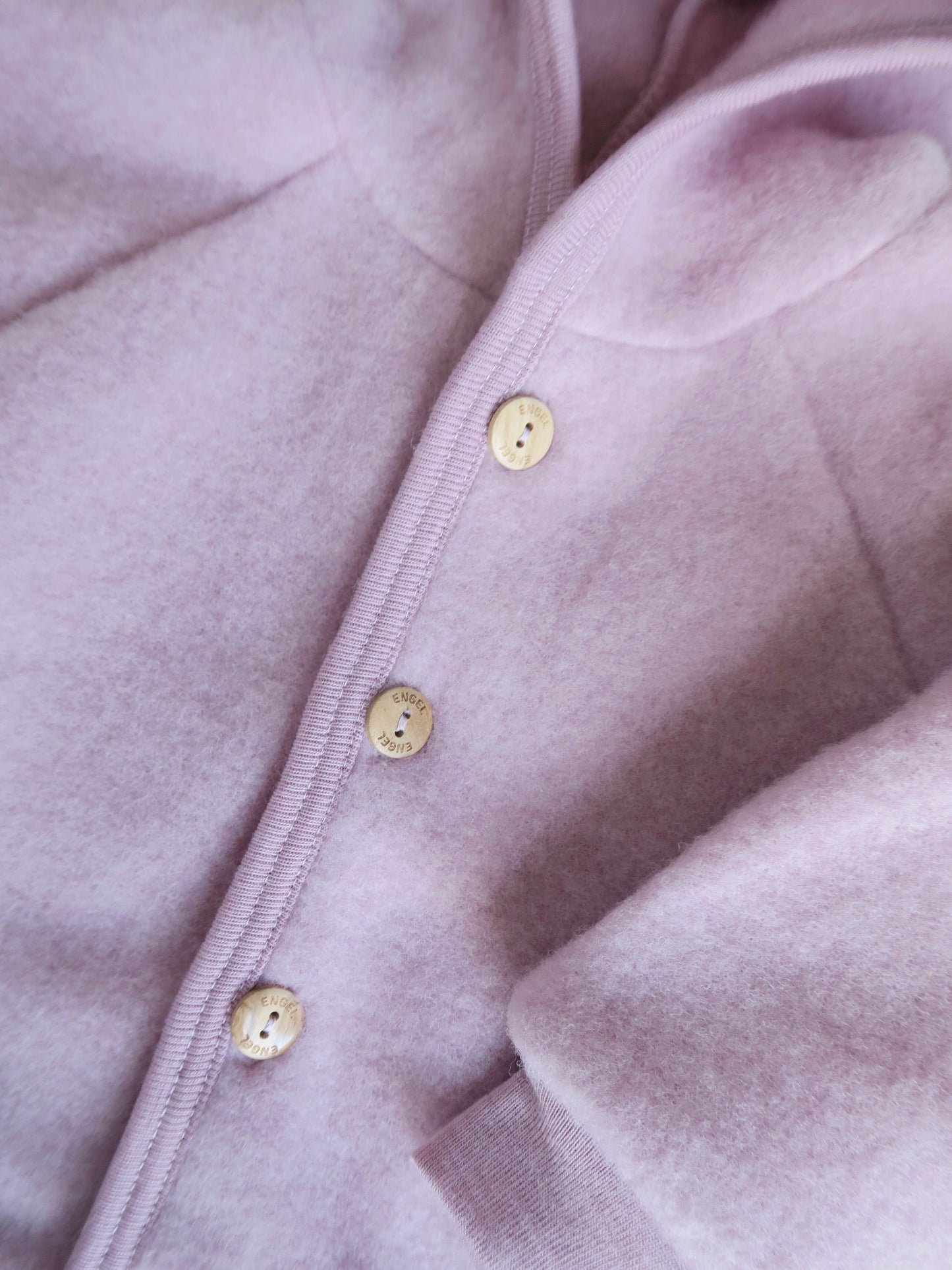 Engel - Wool fleece jacket - Rosewood Mélange