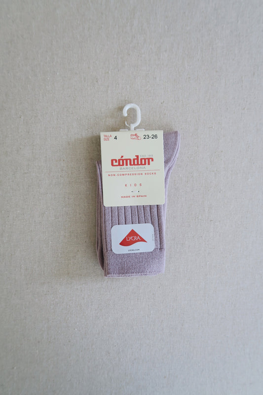 Cóndor - Cotton rib socks - 130 / Pearl