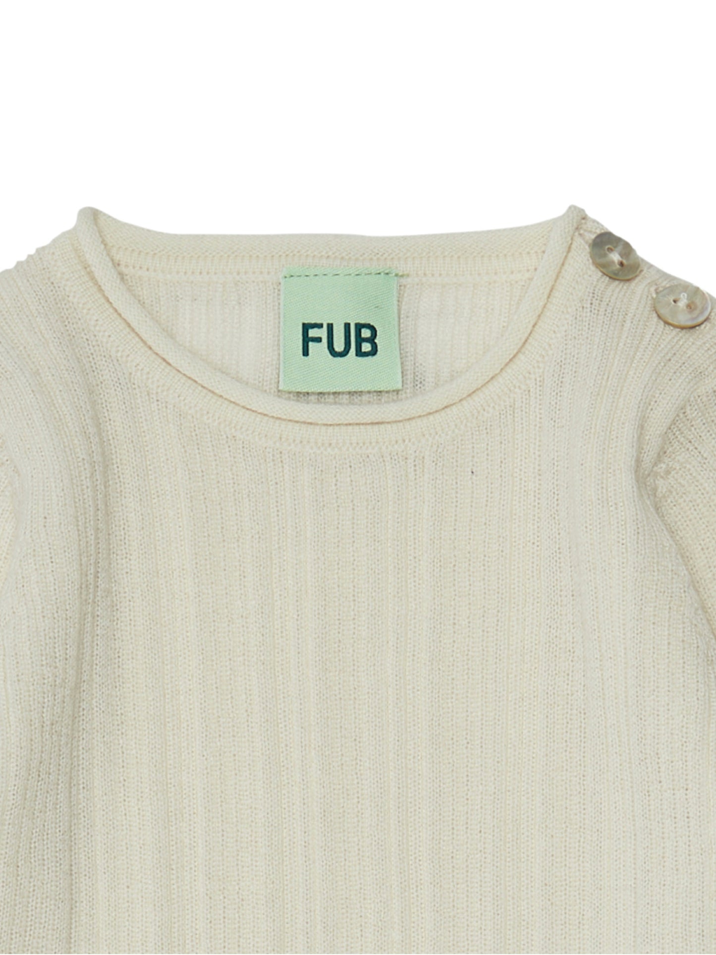 FUB - Wool baby rib body - Ecru