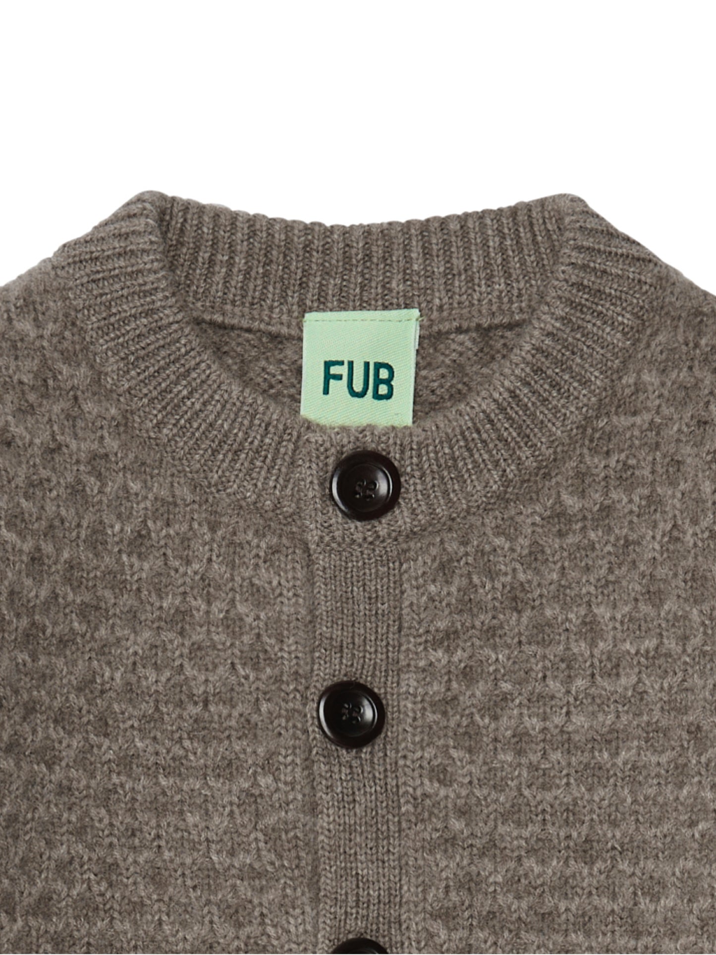 FUB - Baby structure cardigan - Brown melange