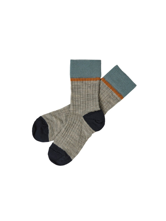 FUB - 2-Pack Classic Stripe Socks - Hazel melange