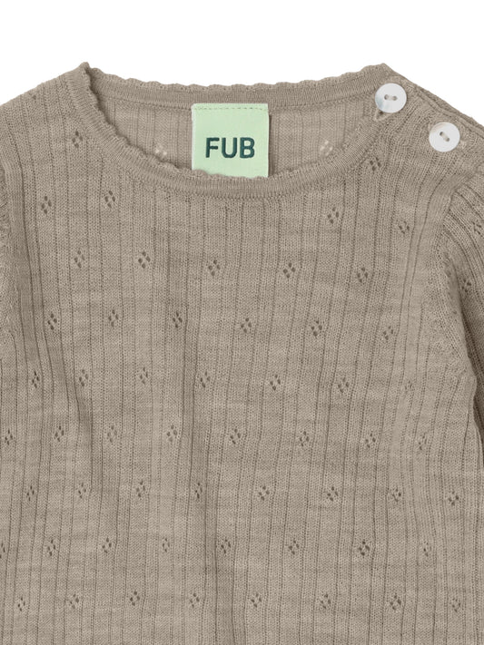 FUB - Pointelle body - Oat melange