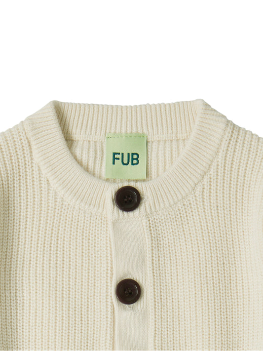 FUB - Baby rib cardigan - Ecru