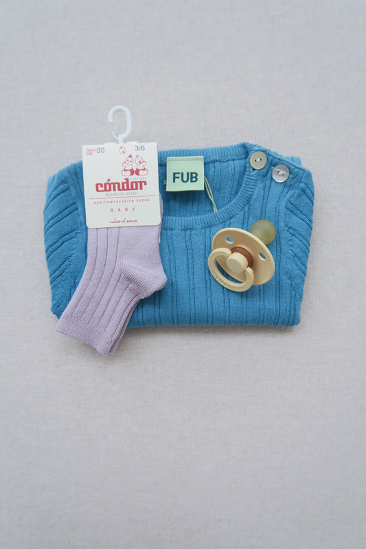 FUB - Short sleeve rib body - Sea