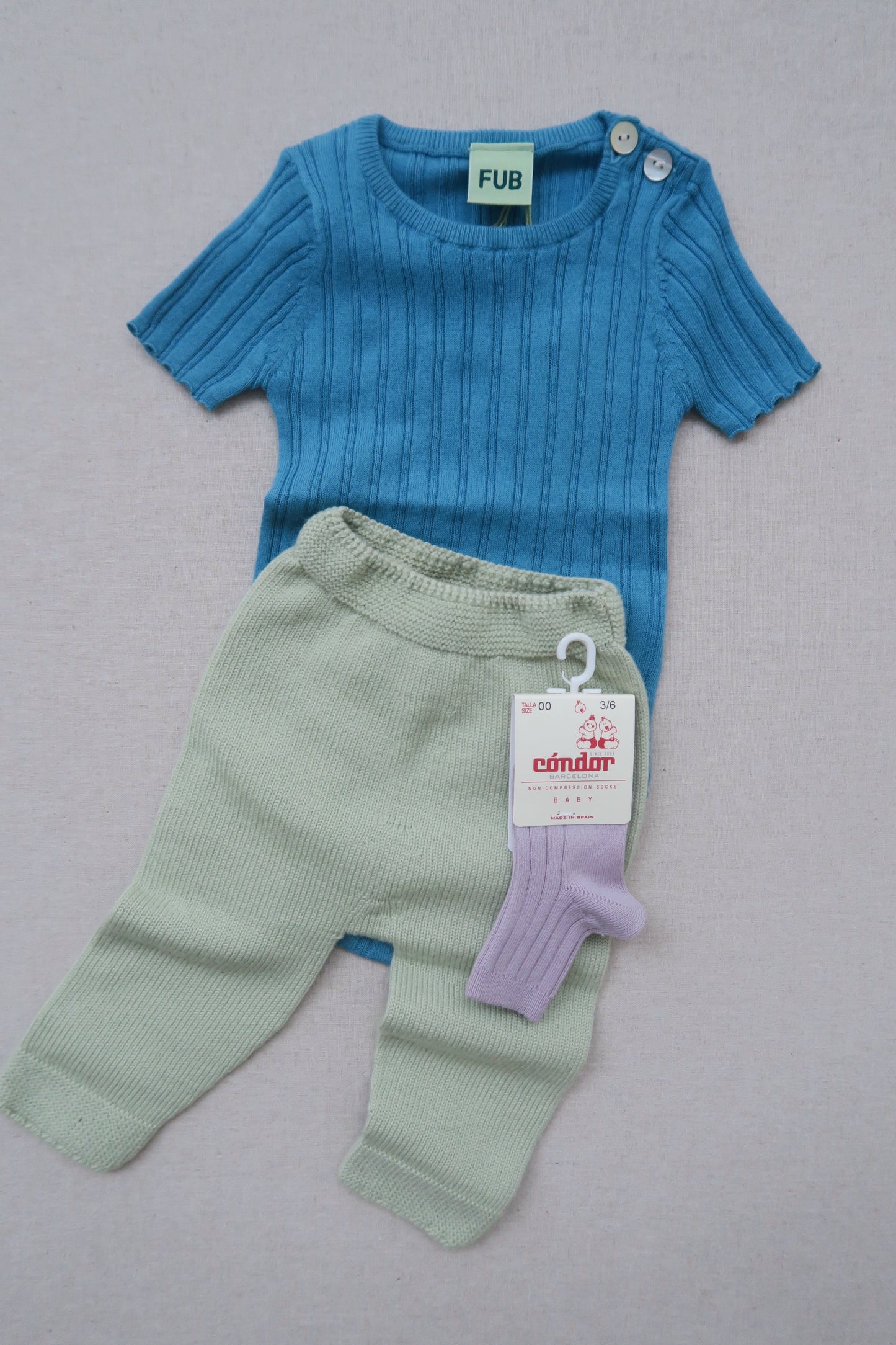 FUB - Kortærmet rib body - Sea