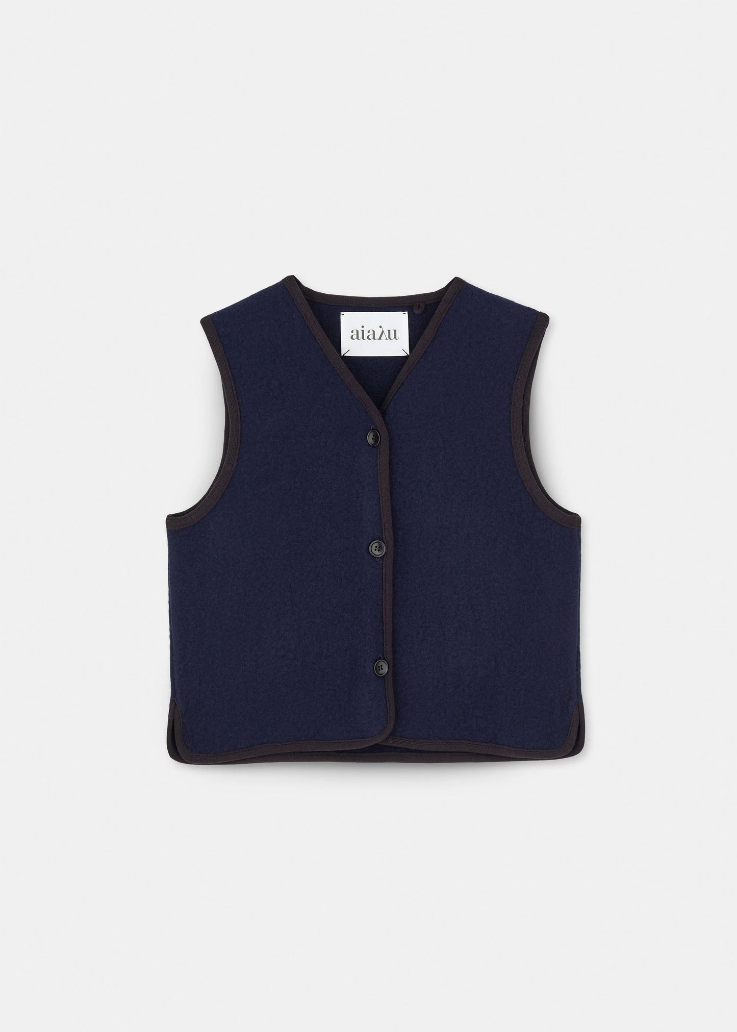 Aiayu - Hilda wool vest - Navy