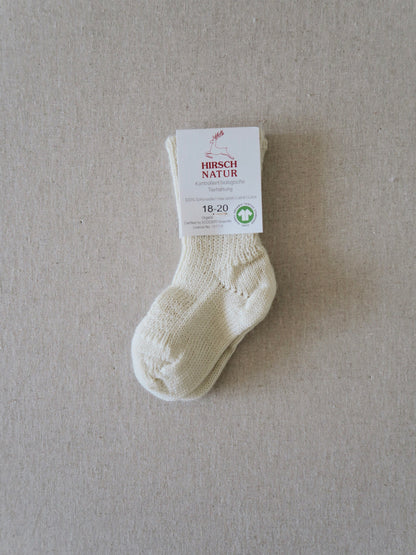 Hirsch - Uldsokker - Natur, Beige, Brun, Rød, Grøn, Lilla og Mørkeblå
