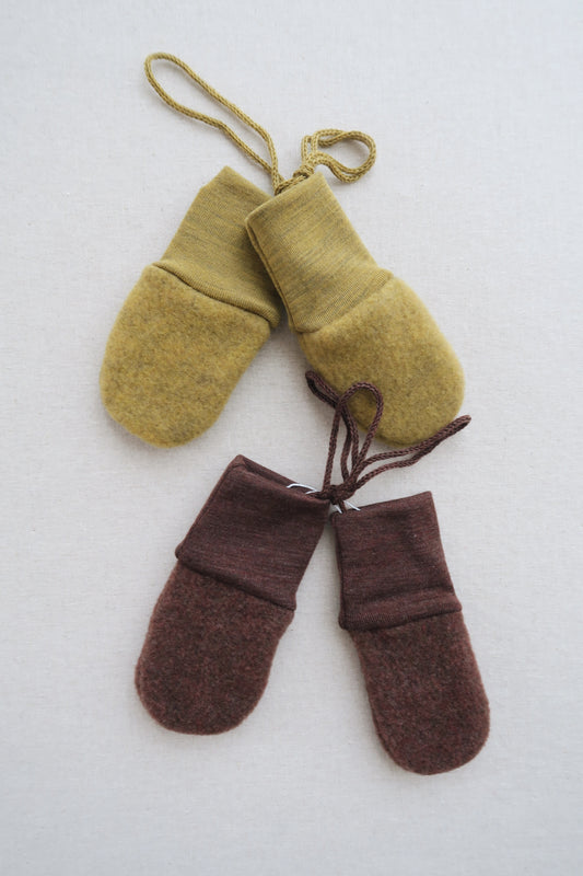 Engel - Wool fleece mittens - Zimt