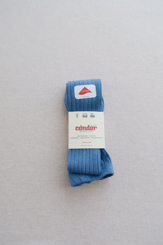 Cóndor - Cotton rib tights - 449 / French blue