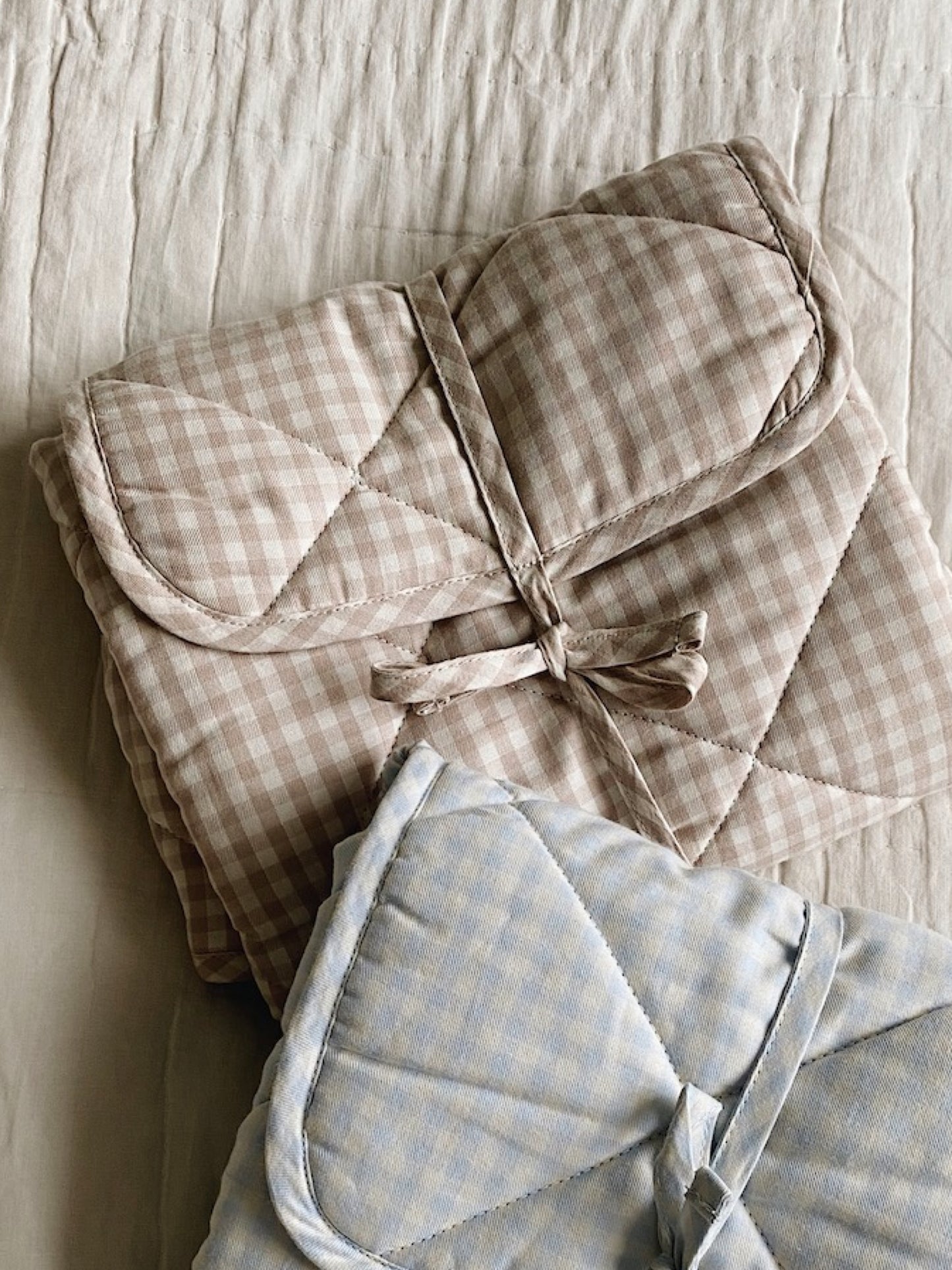 Lalaby - Changing mat - Beige gingham