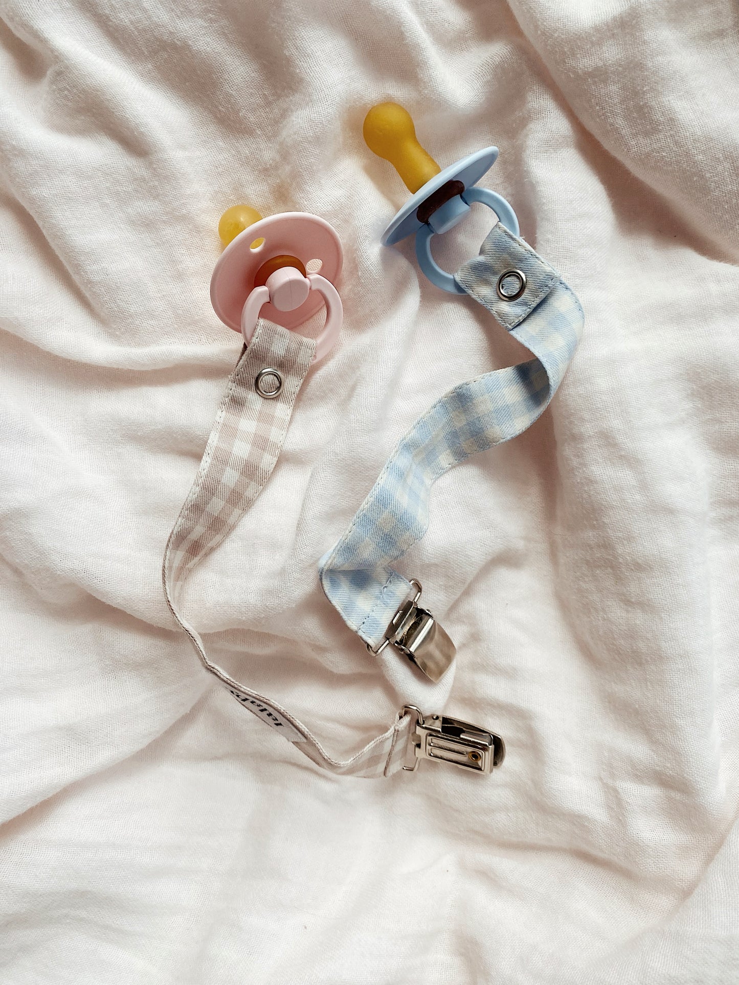 Lalaby - Pacifier clip - Blue gingham
