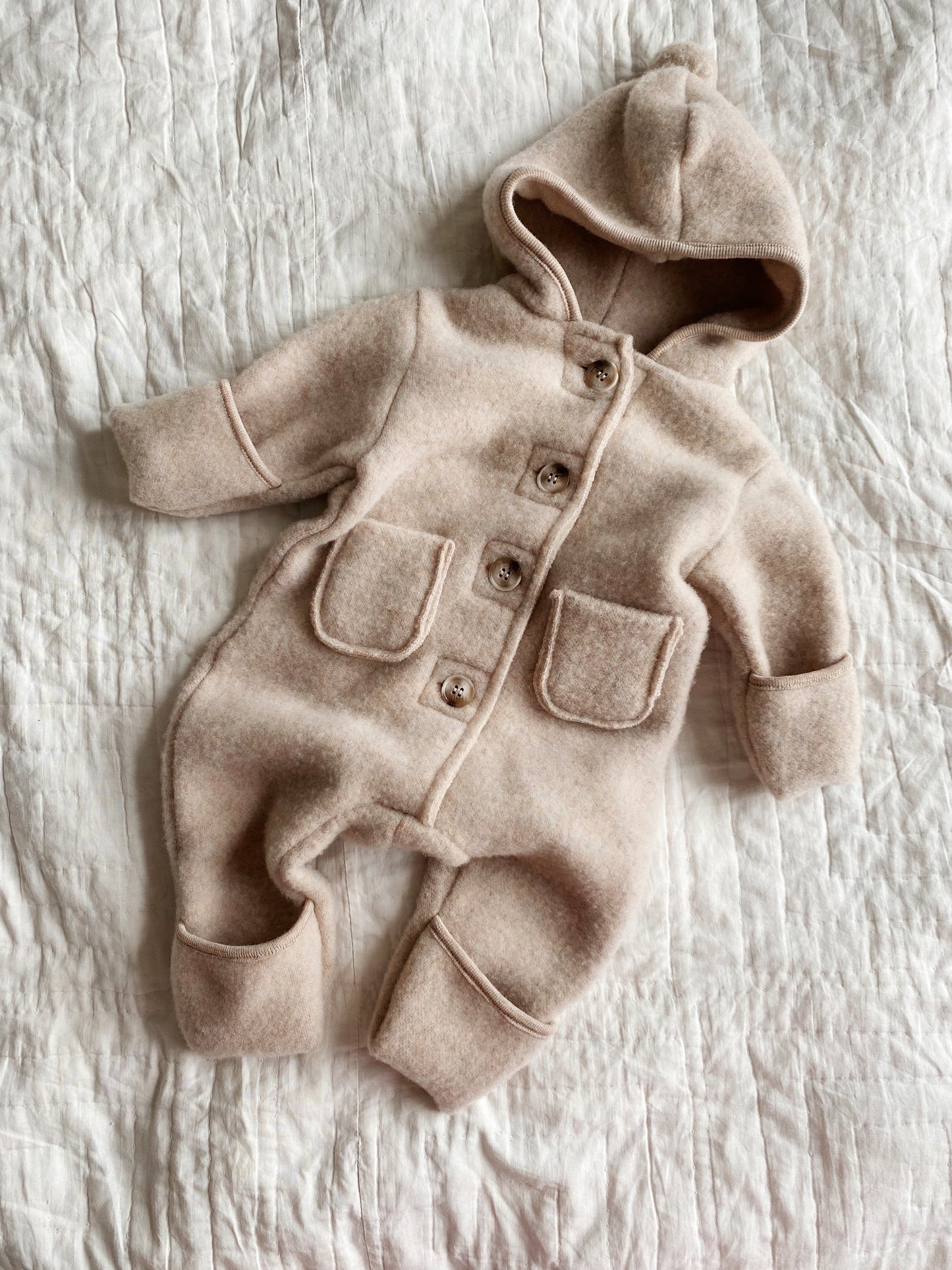 Lalaby - Teddy Onesie - Oat