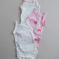 Petit Bateau - 3-pak strop body - Hjerte print