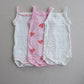 Petit Bateau - 3-pak strop body - Hjerte print