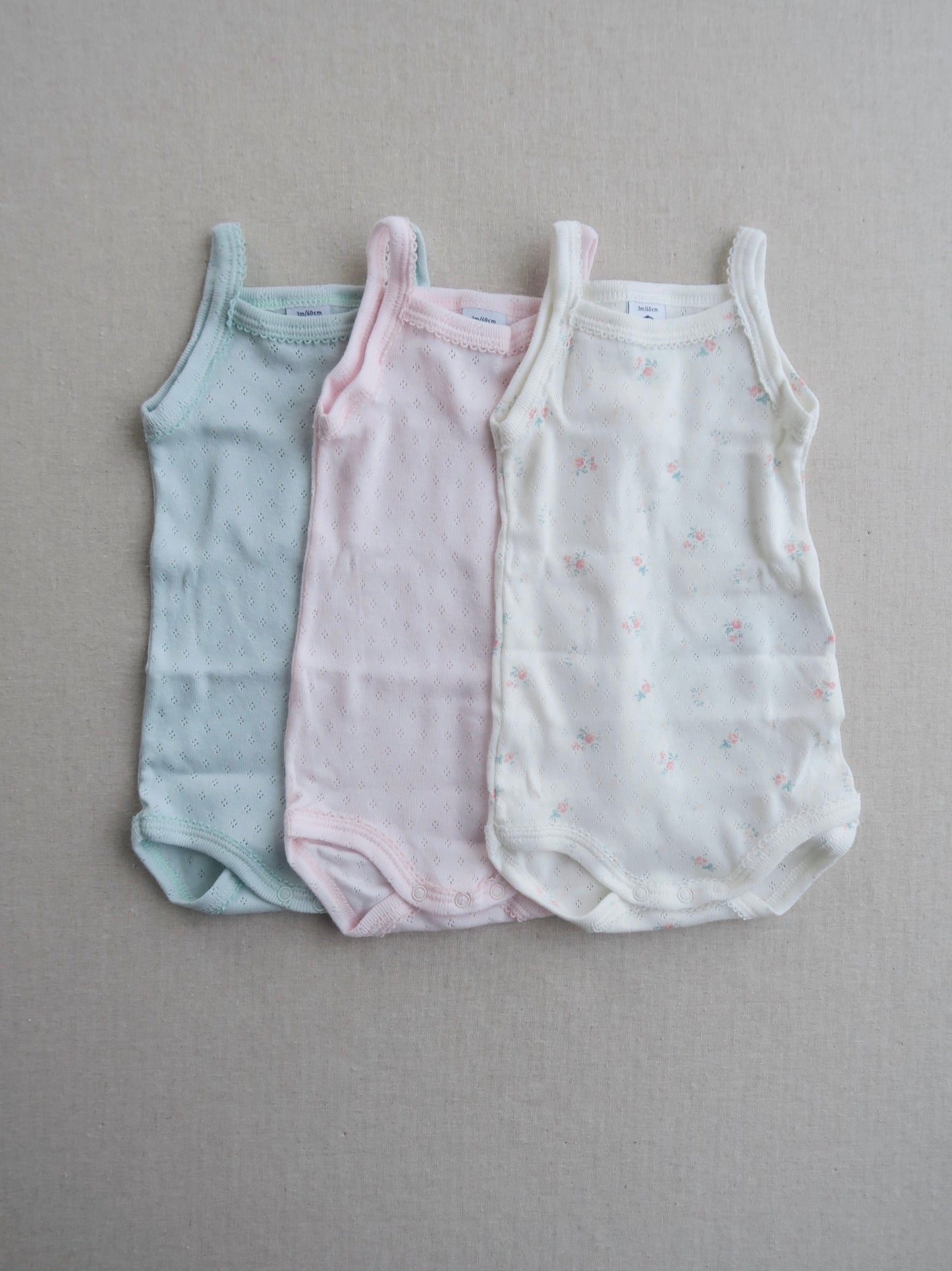 Petit Bateau - 3-pack body - White/navy/hearts