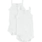 Petit Bateau - 2-pak body med tynde stropper - Hvid