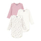 Petit Bateau - 3-pak body - Hvid/lyserød/blomstret