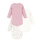 Petit Bateau - 3-pak body - Hvid/lyserød/blomstret