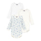 Petit Bateau - 3-pak body - Hvid/stribet/printet
